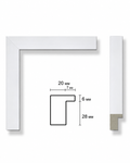 Ramă decorativă albă minimalistă cu profil îngust