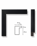 Ramă decorativă neagră minimalistă cu profil îngust