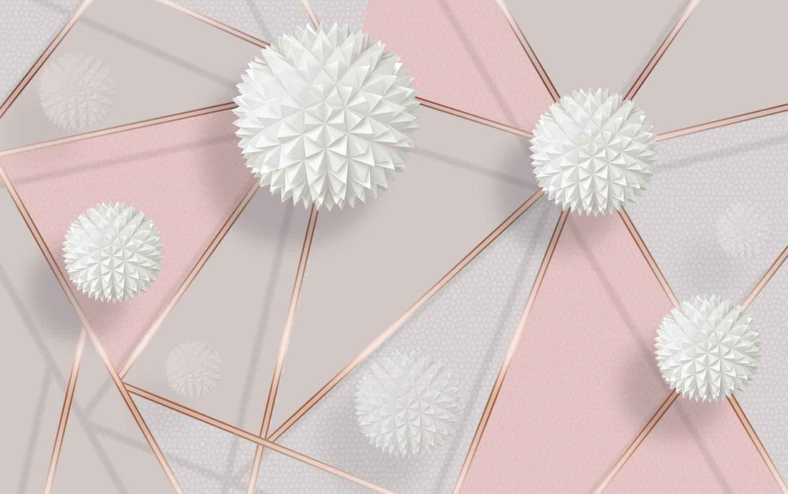 Sfere geometrice pastel 3D