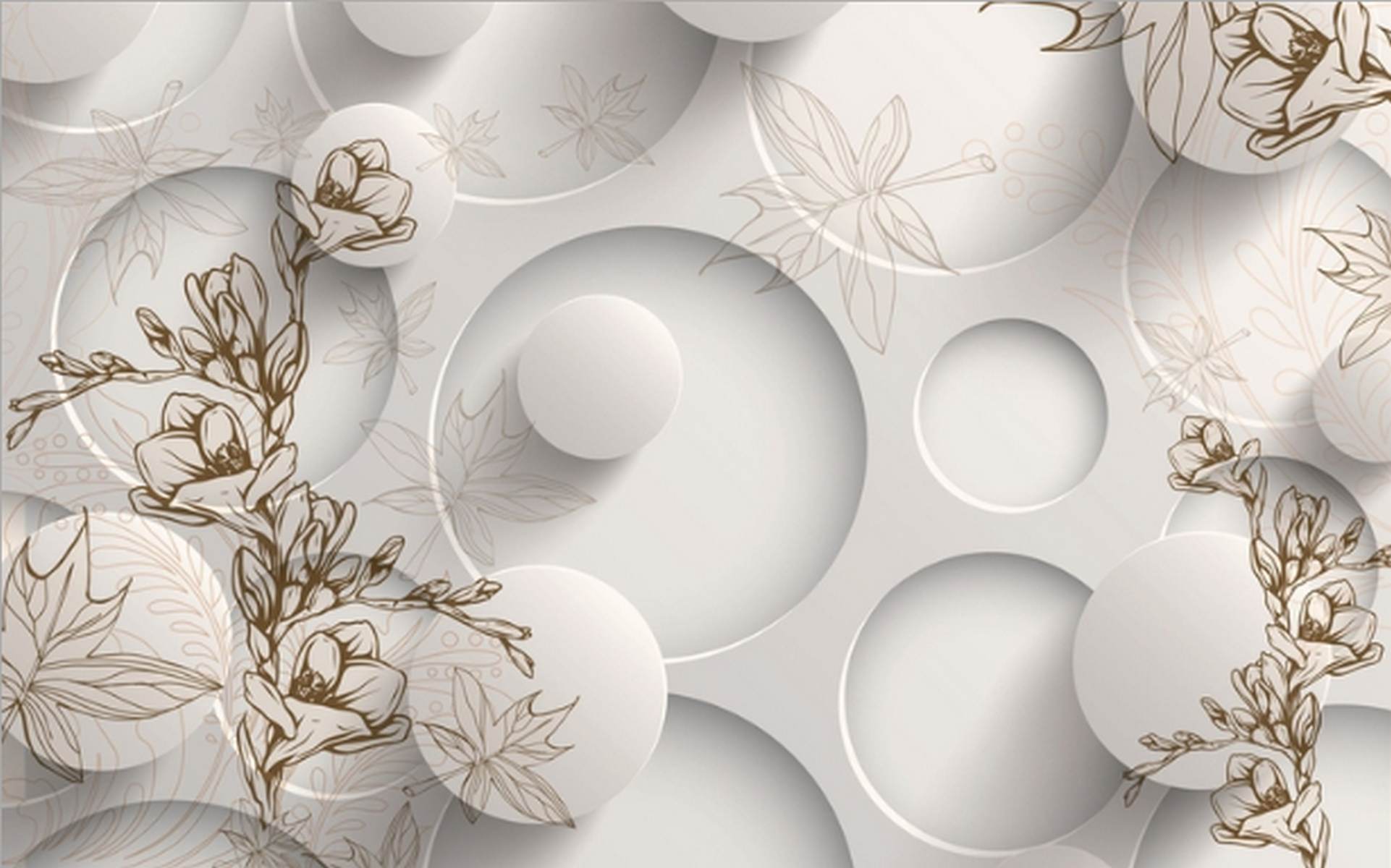 Sfere abstracte cu motive florale elegante