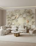 Flori elegante crem cu accente diamantate