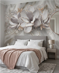 Magnolii elegante pe fundal marmorat
