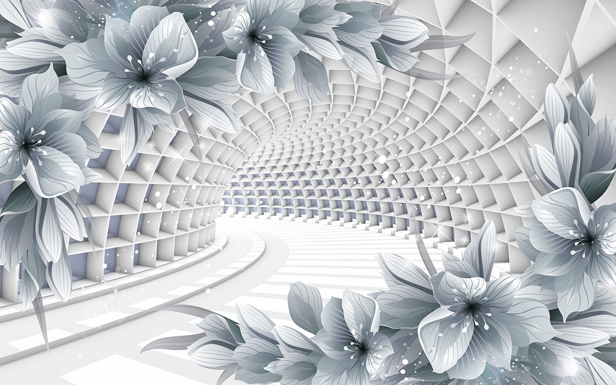 Tunel floral abstract 3D