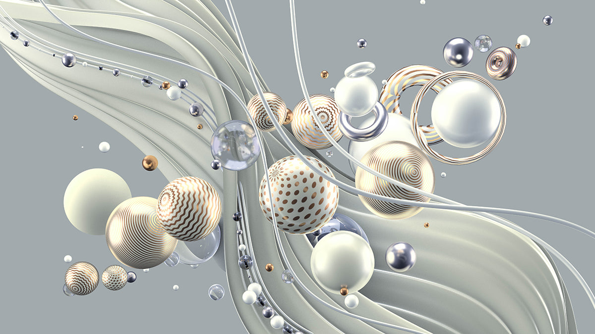 Sfere abstracte futuriste 3D