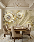 Flori decorative cu accente aurii