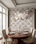 Crini albi cu decor capitonat