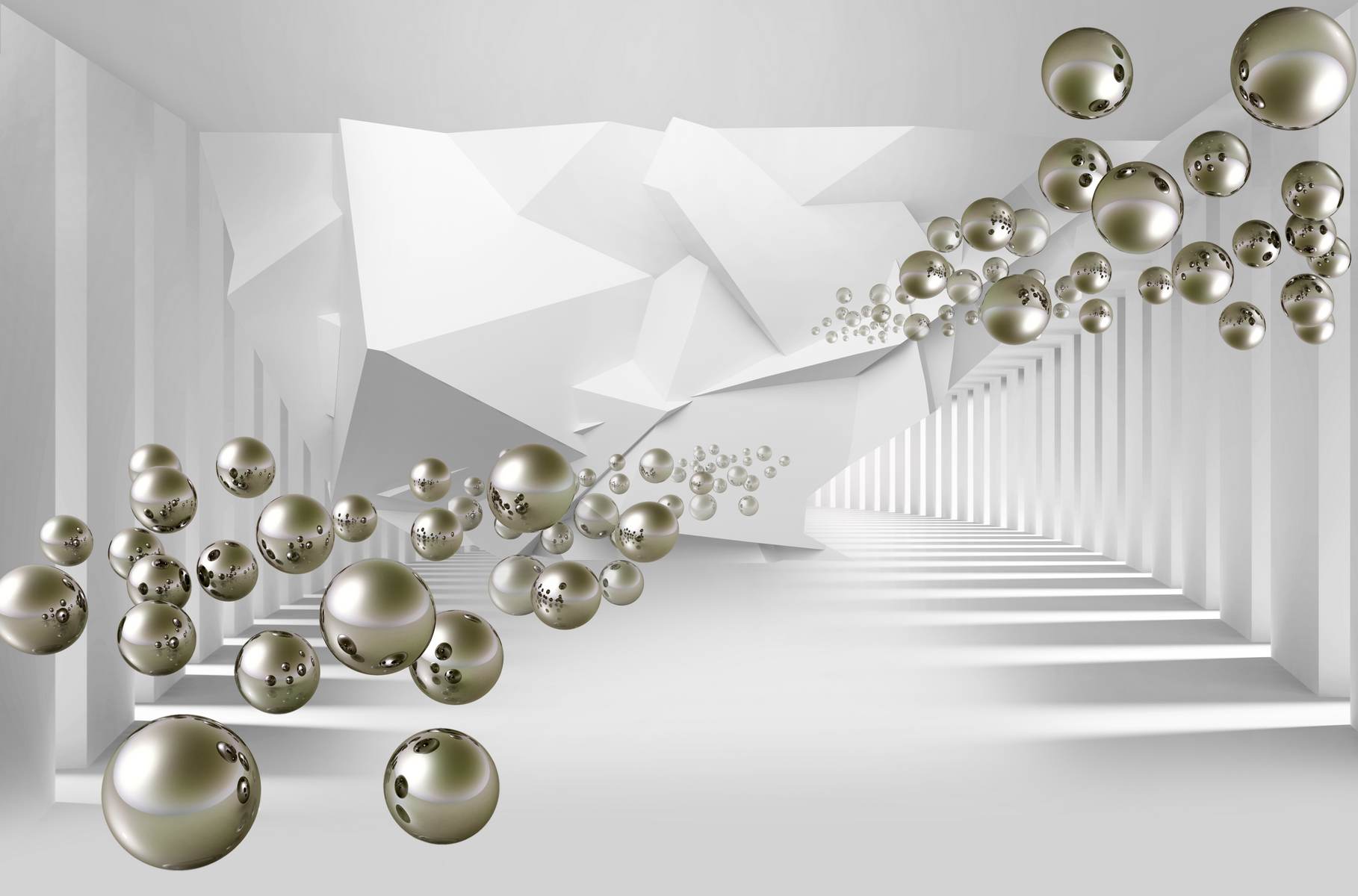 Sfere metalice abstracte 3D