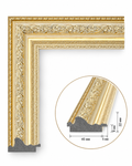 Ramă decorativă crem cu auriu în stil clasic