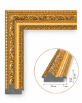 Ramă decorativă auriu intens cu design baroc