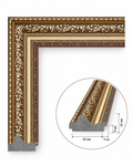 Ramă decorativă aurie cu ornamente clasice