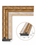 Baghetă decorativă clasică bronz-aurie