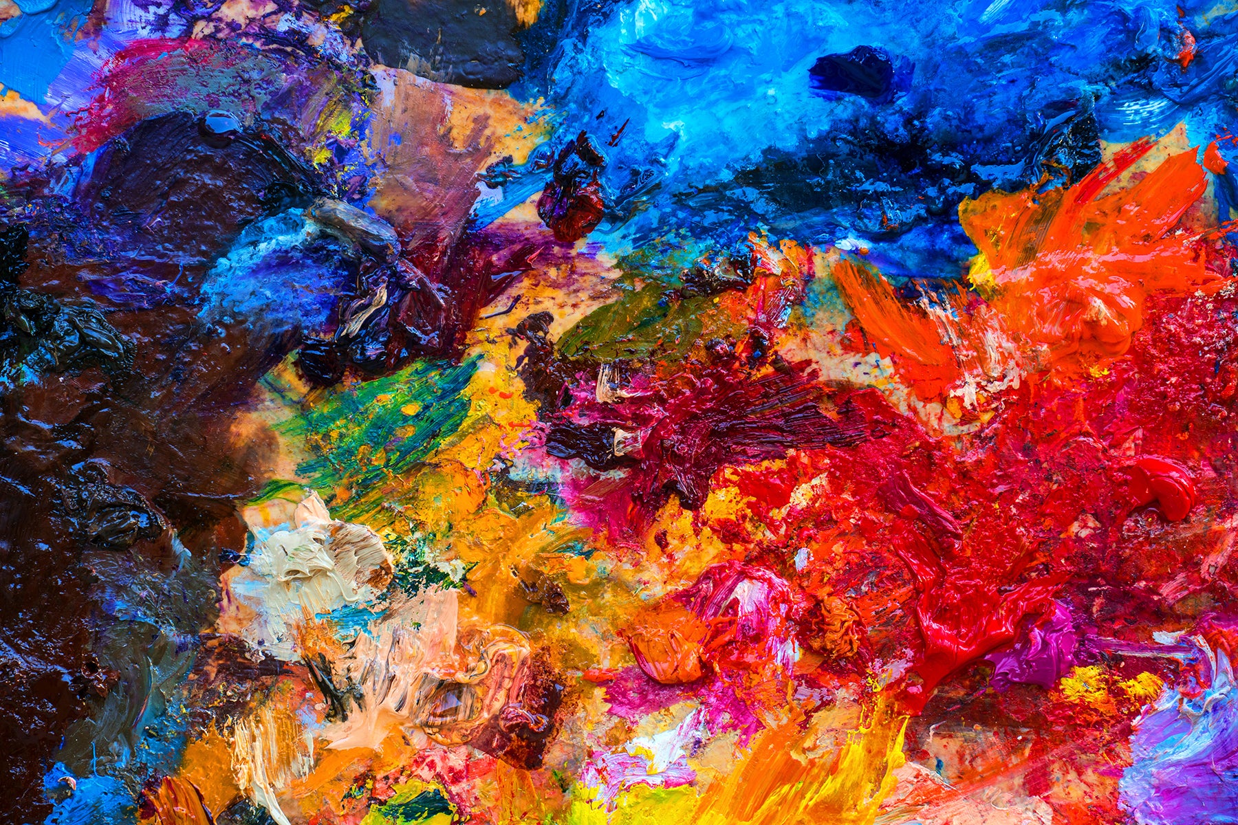 Pictură abstractă multicoloră