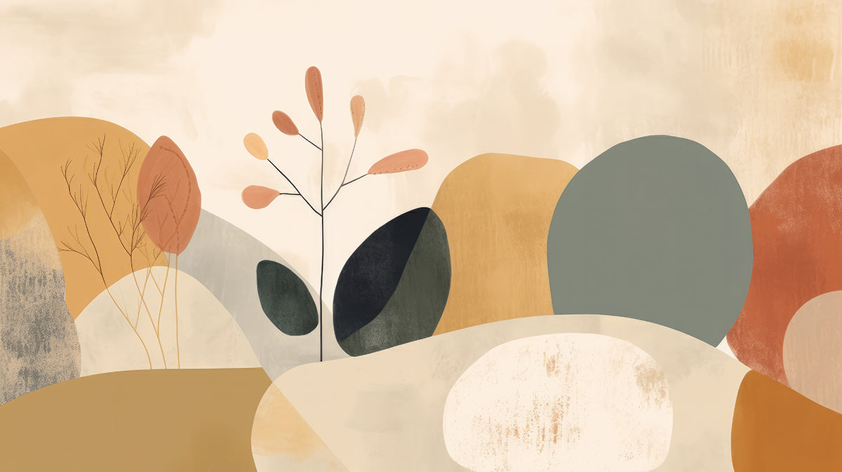 Peisaj abstract în tonuri nude