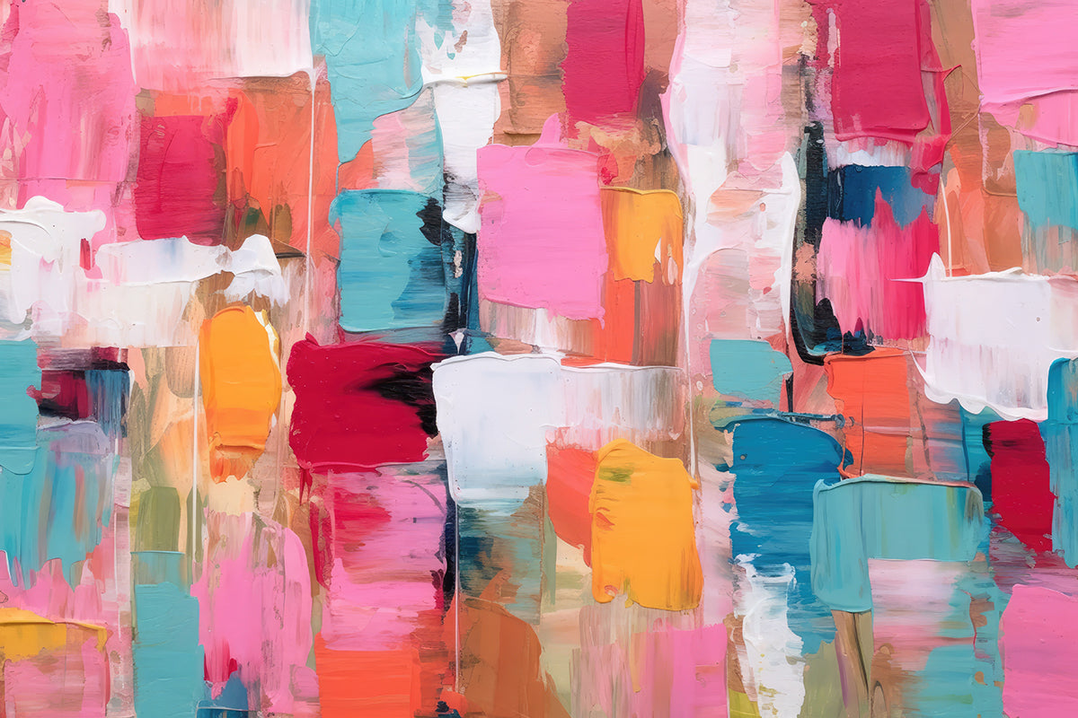 Pictură abstractă pastelată