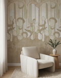 Ornamente bej pe fundal texturat