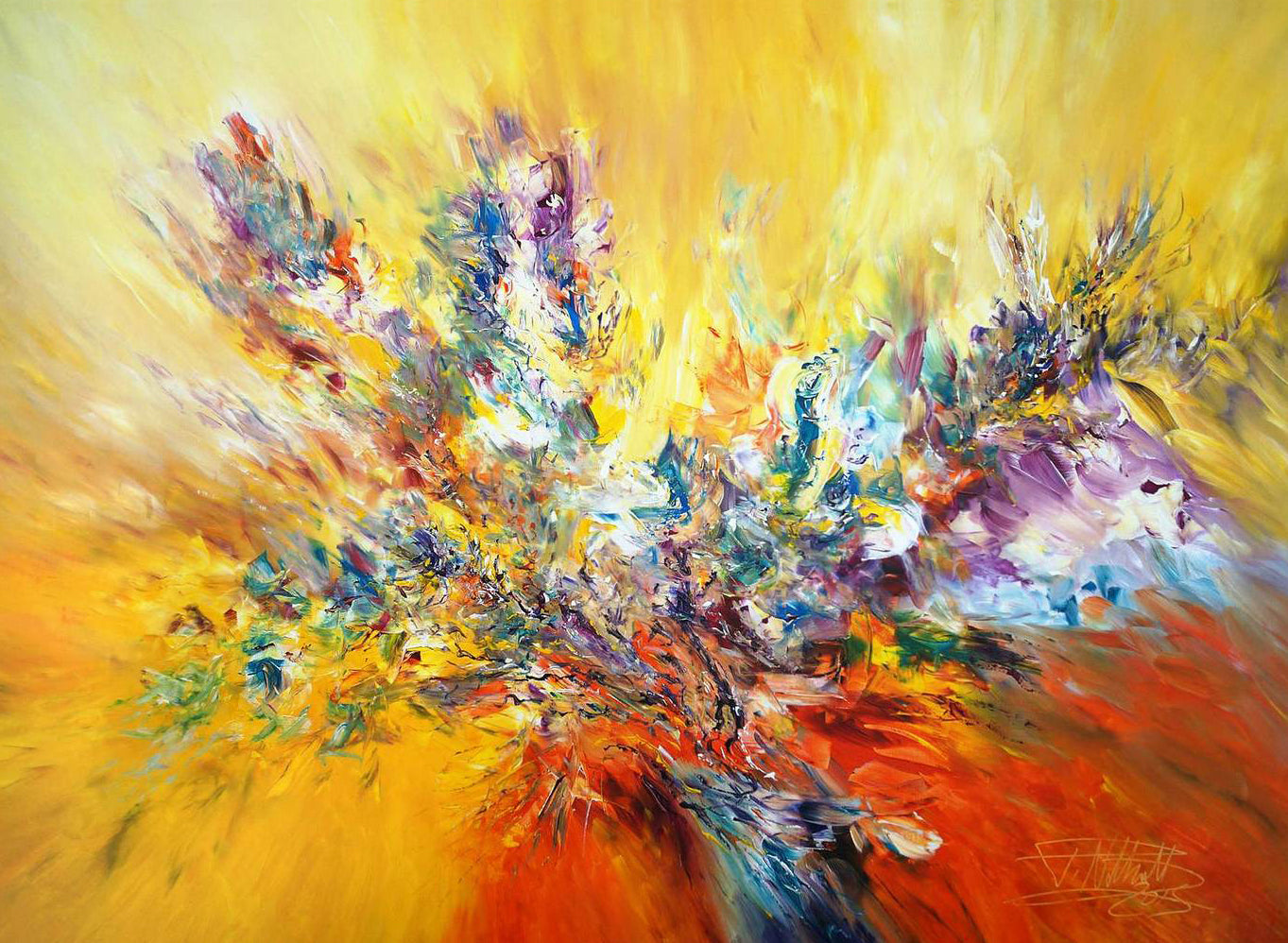 Flori abstracte vibrante