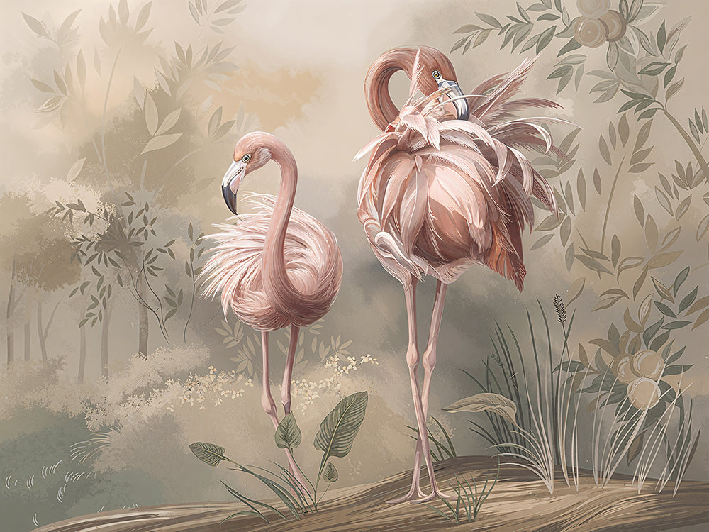 Flamingo eleganți vintage