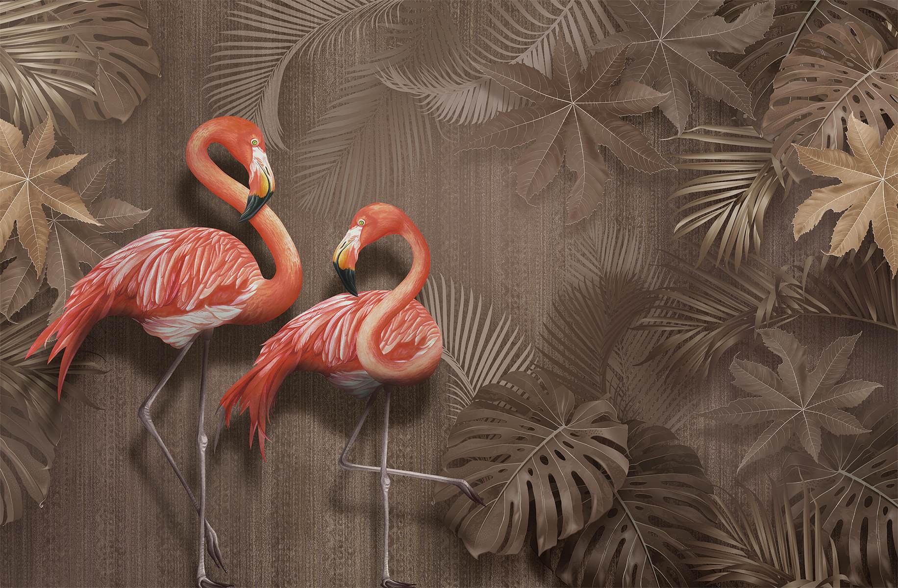 Flamingo tropical in jungla