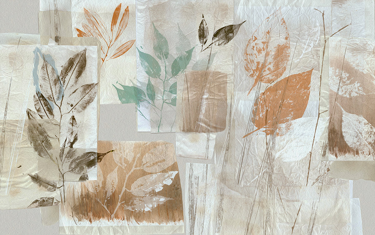 Frunze abstracte în tonuri pastel