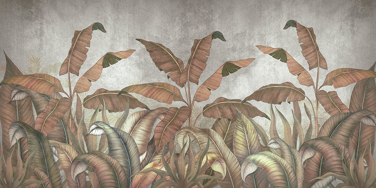 Frunze tropicale brune pictate