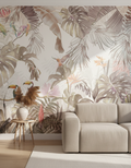 Tucani colorați în frunze tropicale