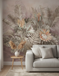 Flori tropicale portocalii pastel