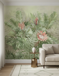 Flori tropicale verzi pastel