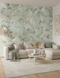 Frunze tropicale verzi pastel