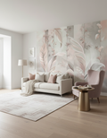 Frunze roz pastel pe panouri