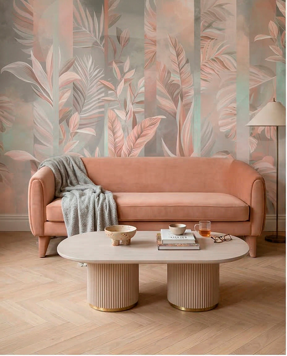 Frunze pastel elegante pe dungi