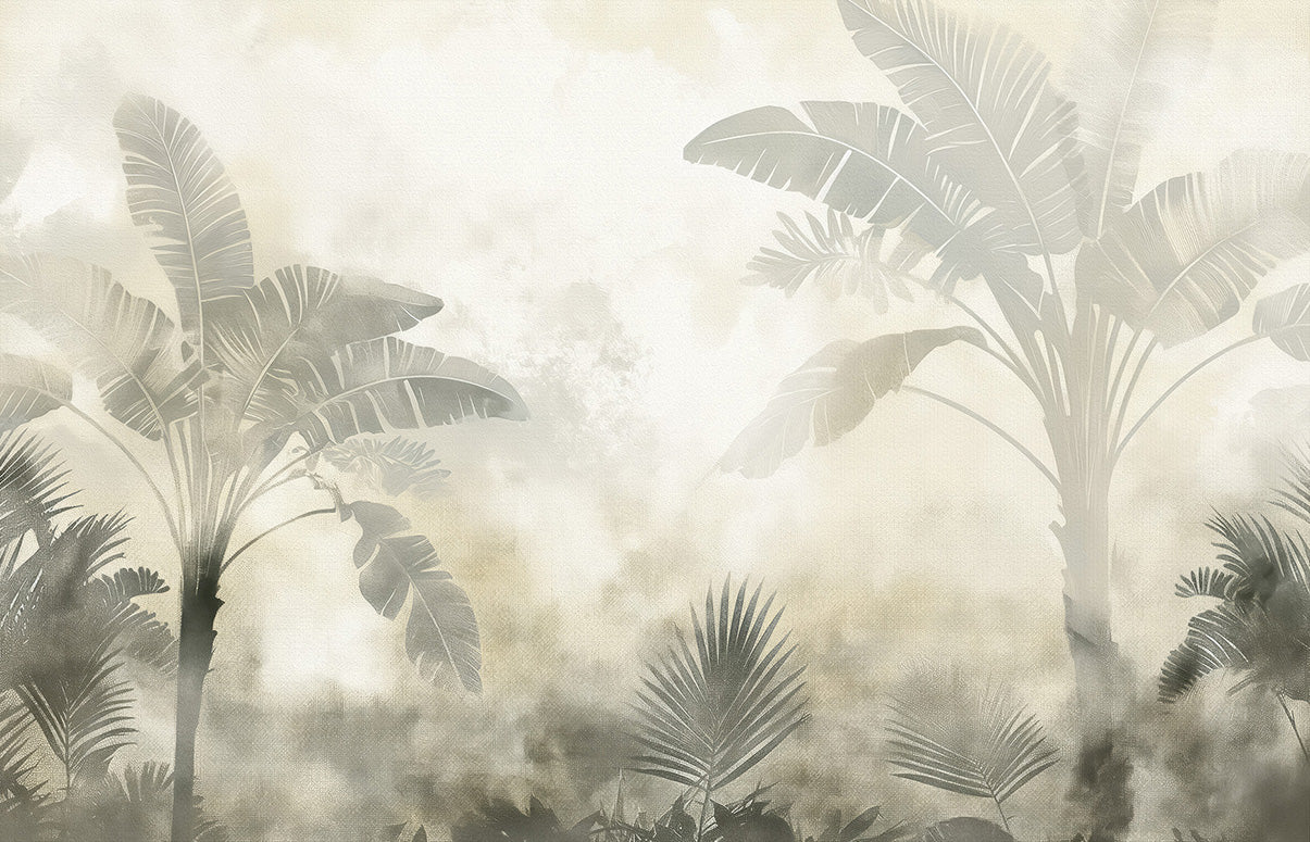 Frunze tropicale bej luminoase