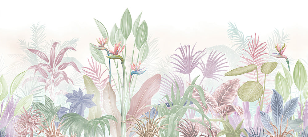 Flori tropicale pastel delicate