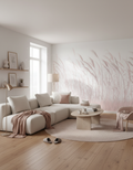 Ierburi roz delicate pe alb