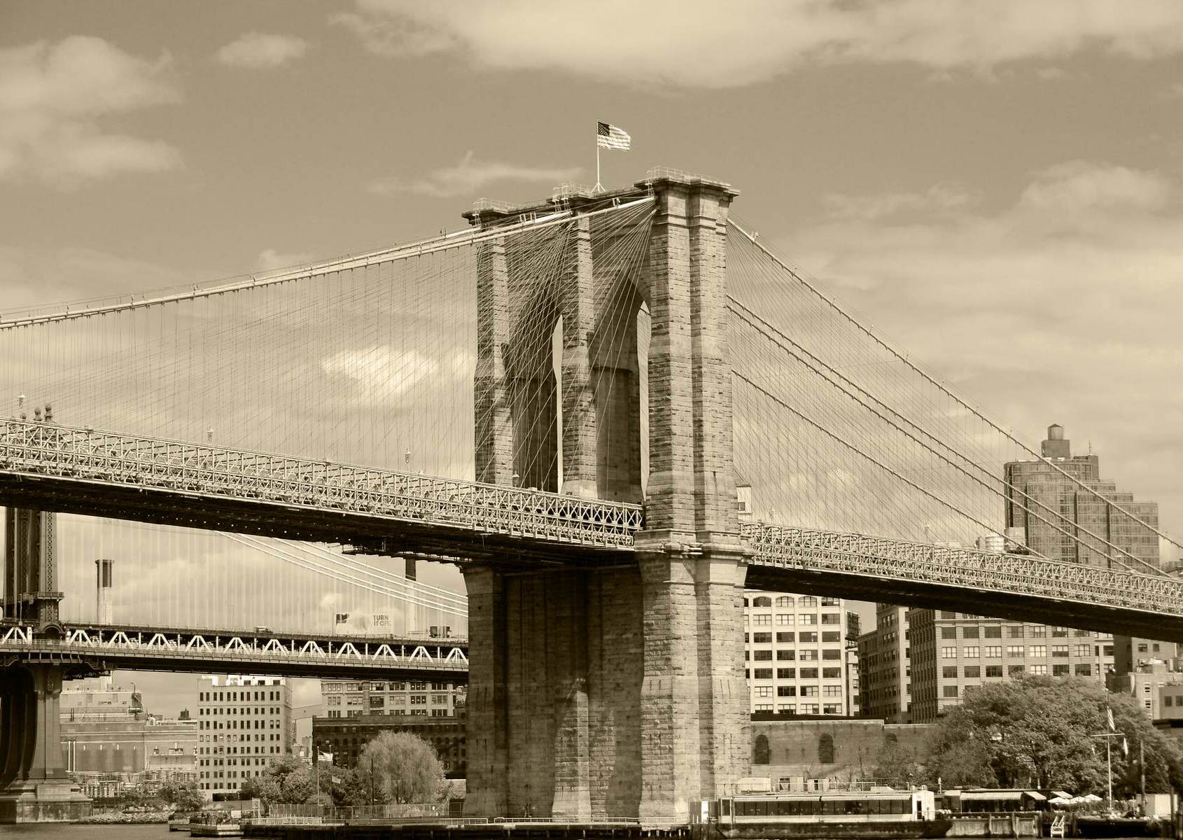 Pod Brooklyn stil sepia