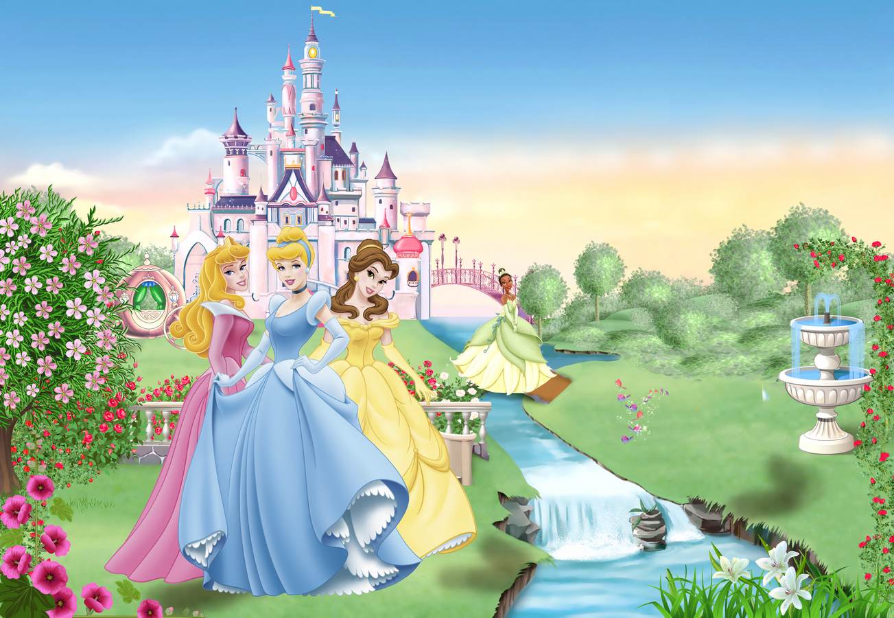Prințese Disney în parc