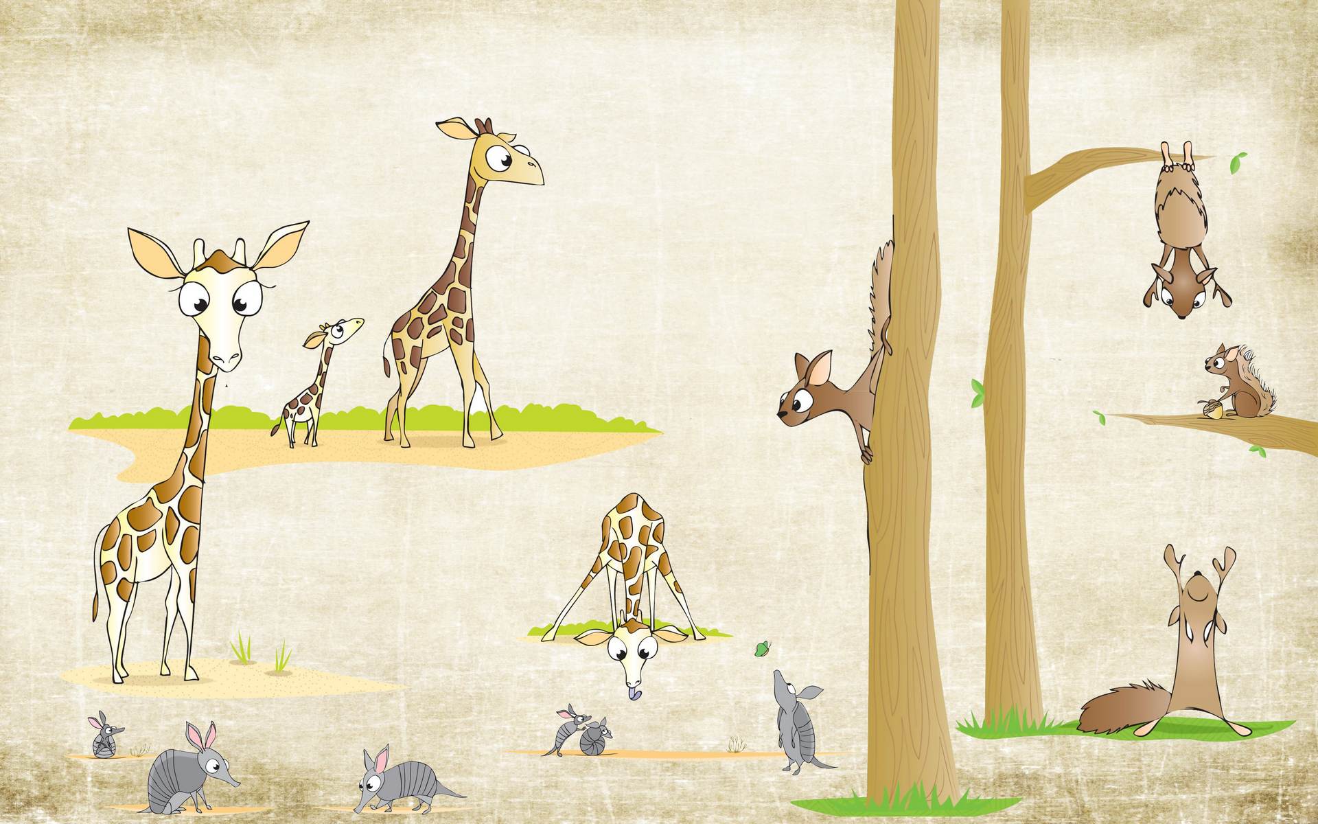 Animale safari în pădure