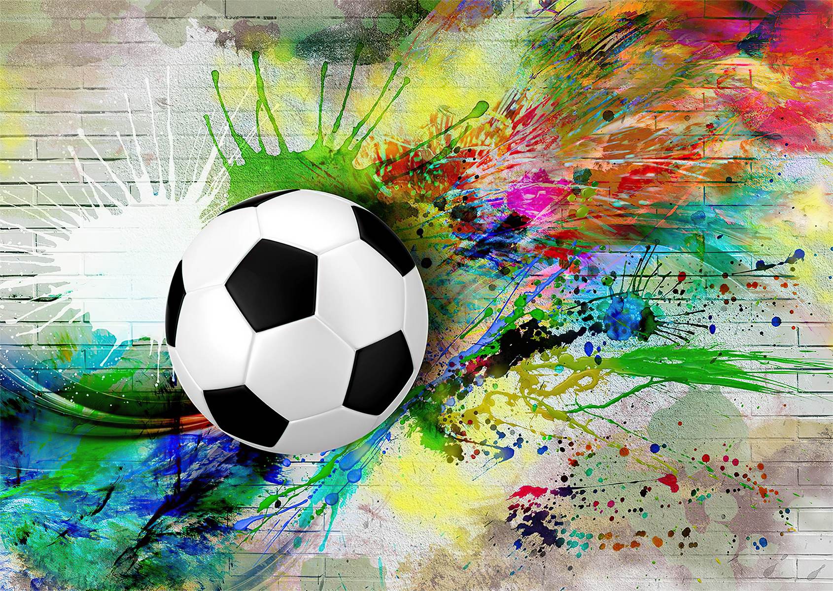 Minge de fotbal colorată