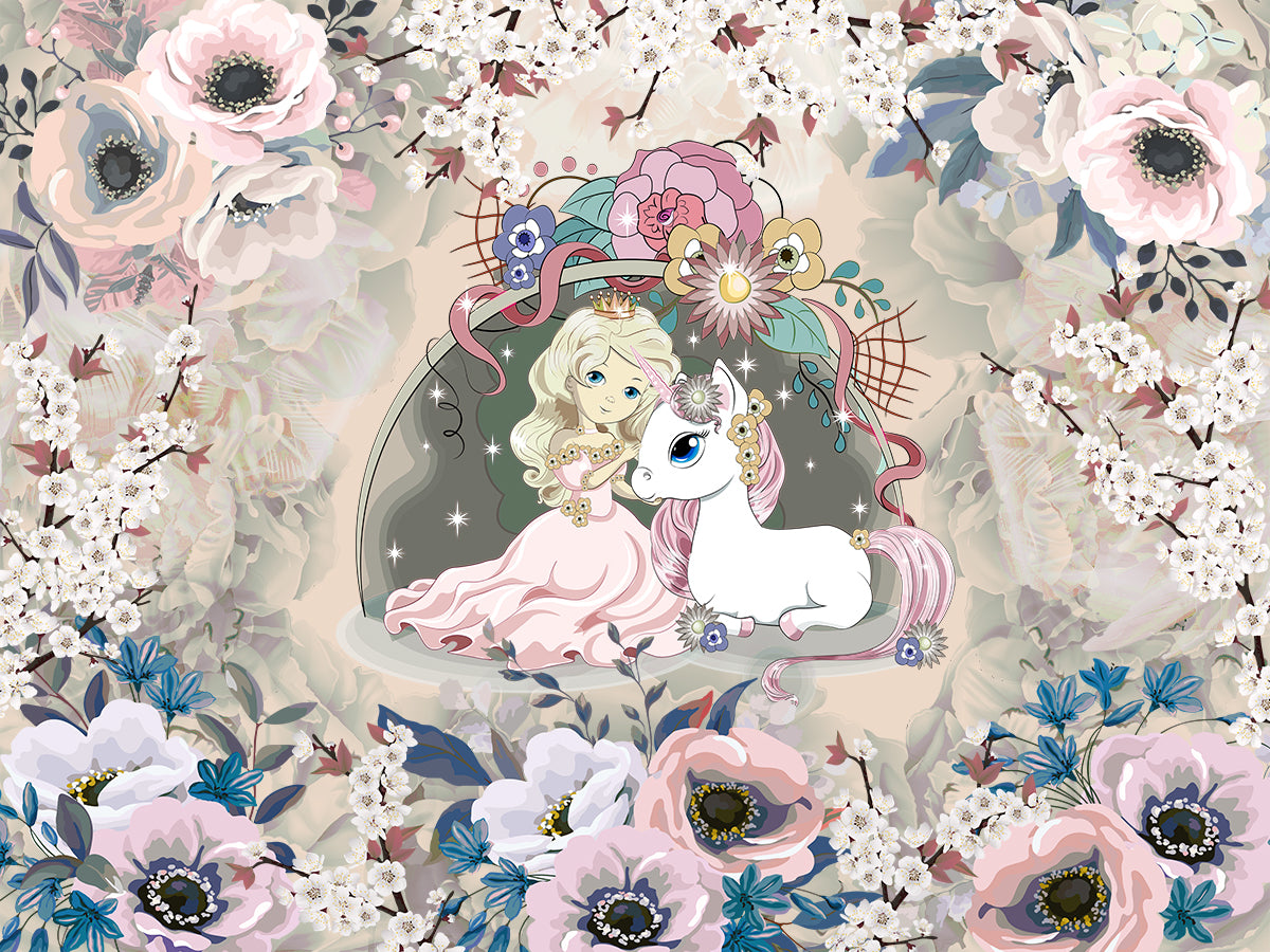 Unicorn magic printre flori