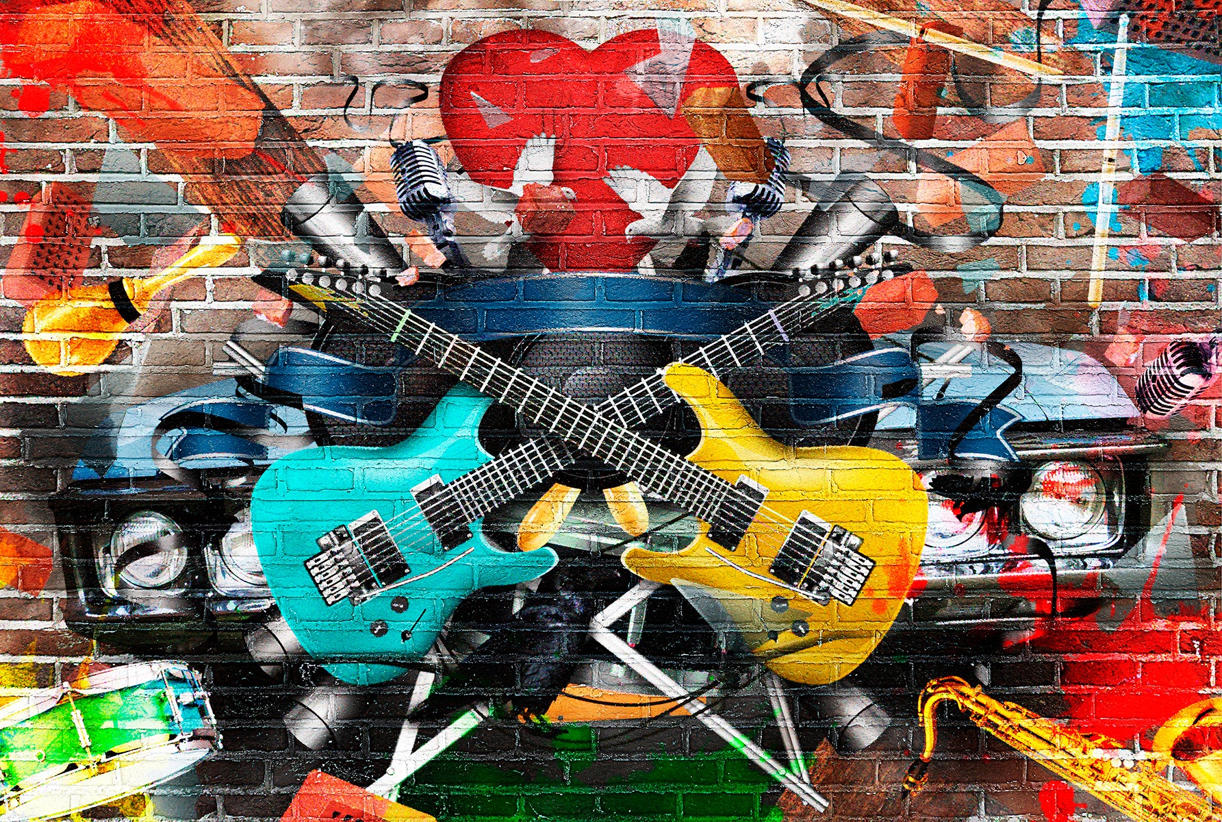 Muzică rock graffiti 3D