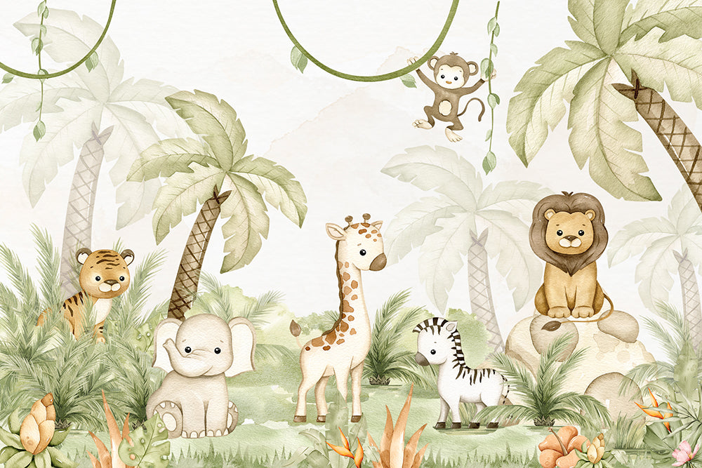 Animăluțe safari în jungla tropicală