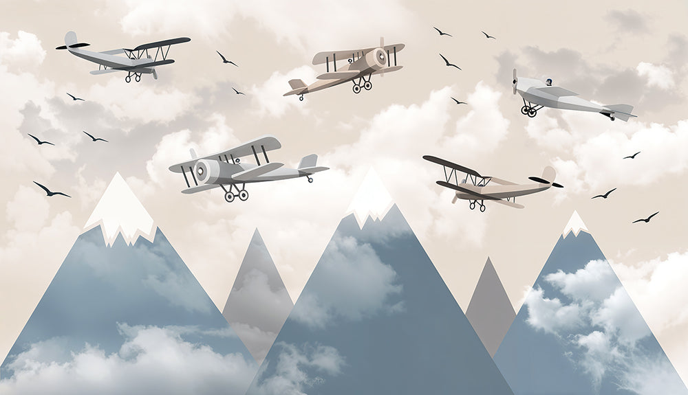 Avioane vintage peste munți