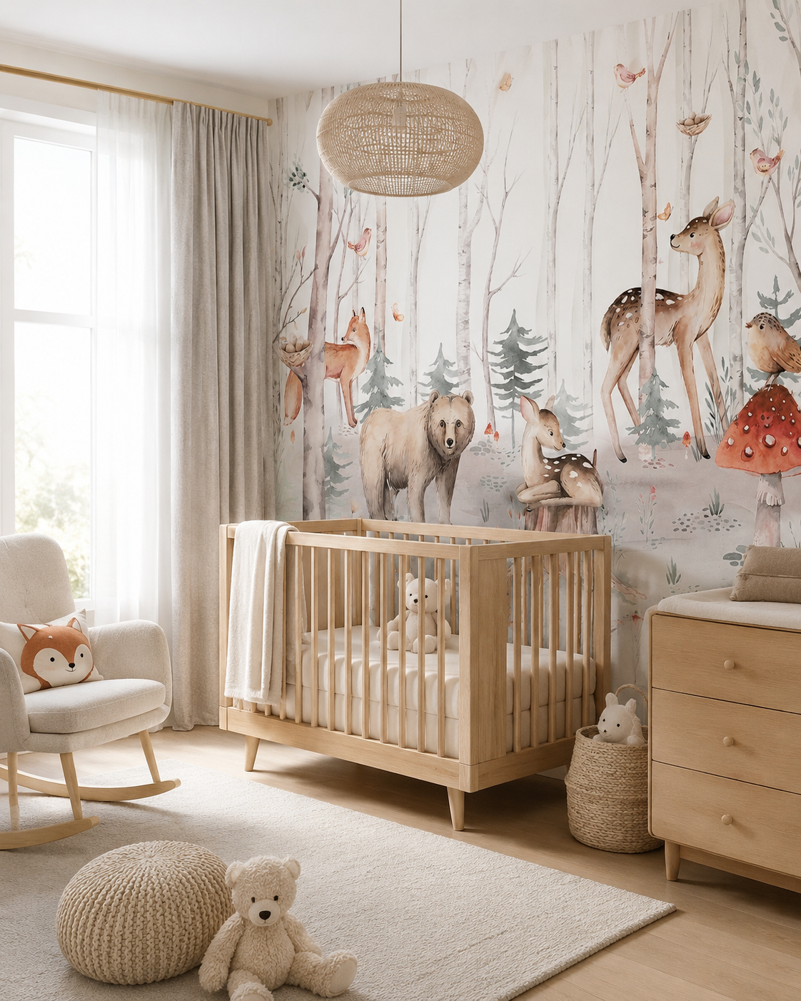 Animale de pădure în decor de poveste