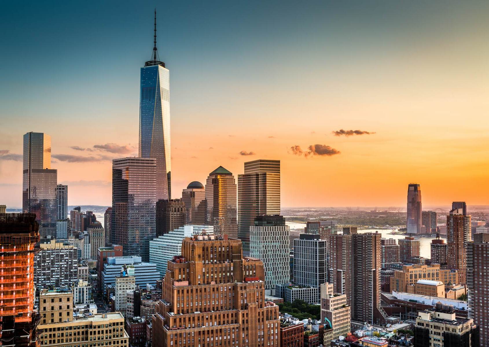 Skyline New York la apus