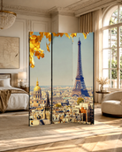 Paravan decorativ Paris și Turnul Eiffel toamna, vedere frontală