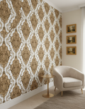 Ornament baroc auriu pe alb