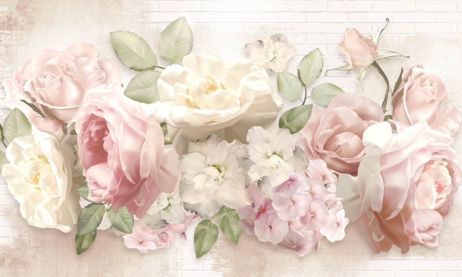Buchet de trandafiri pastel