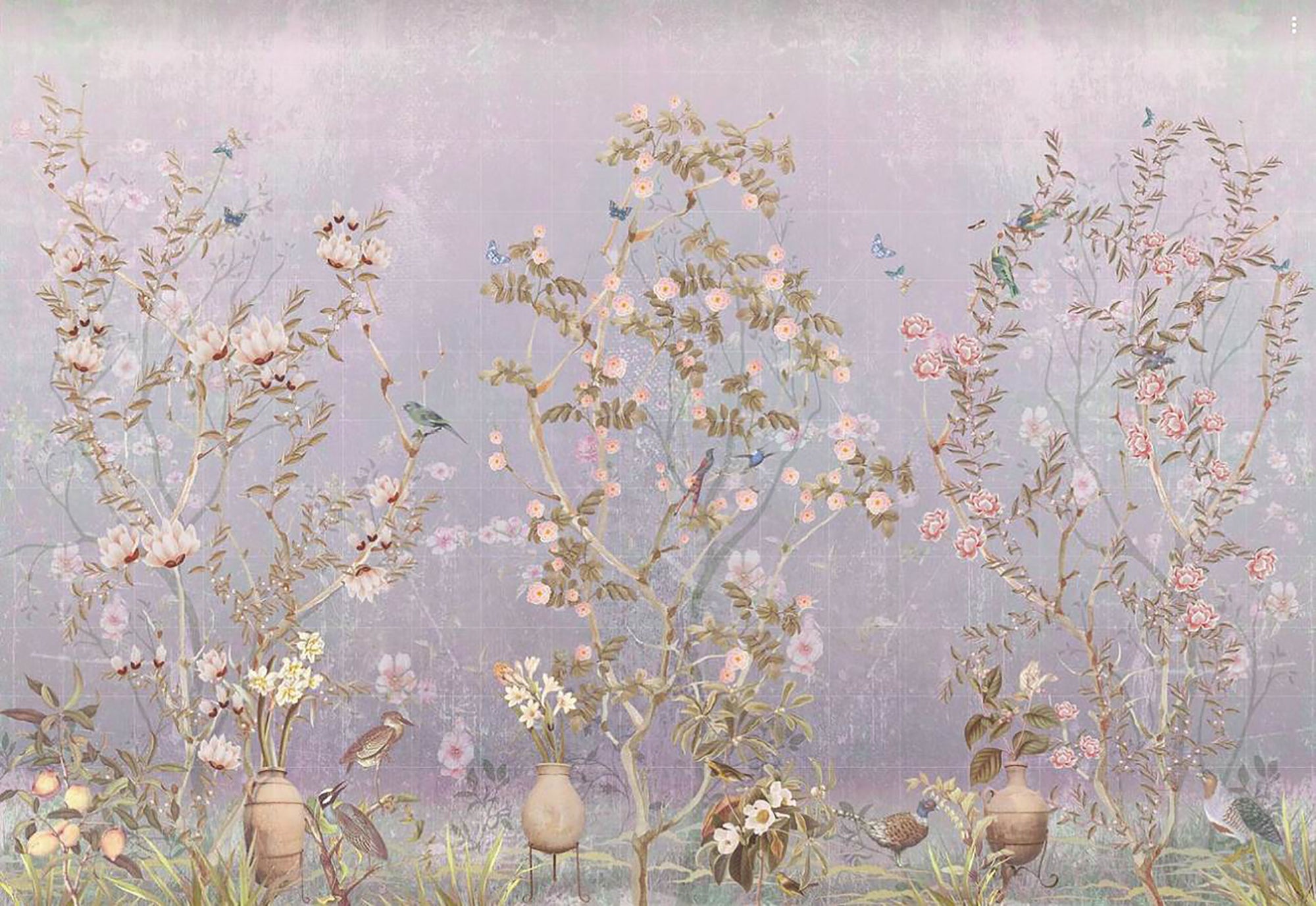 Grădină pastel cu vase florale