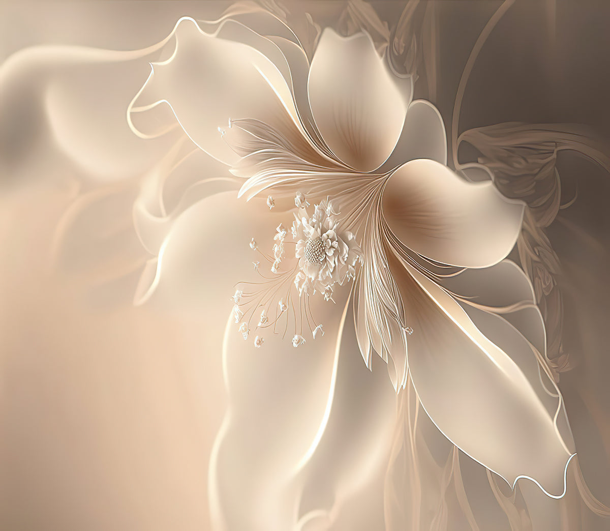 Floare albă luminoasă abstractă