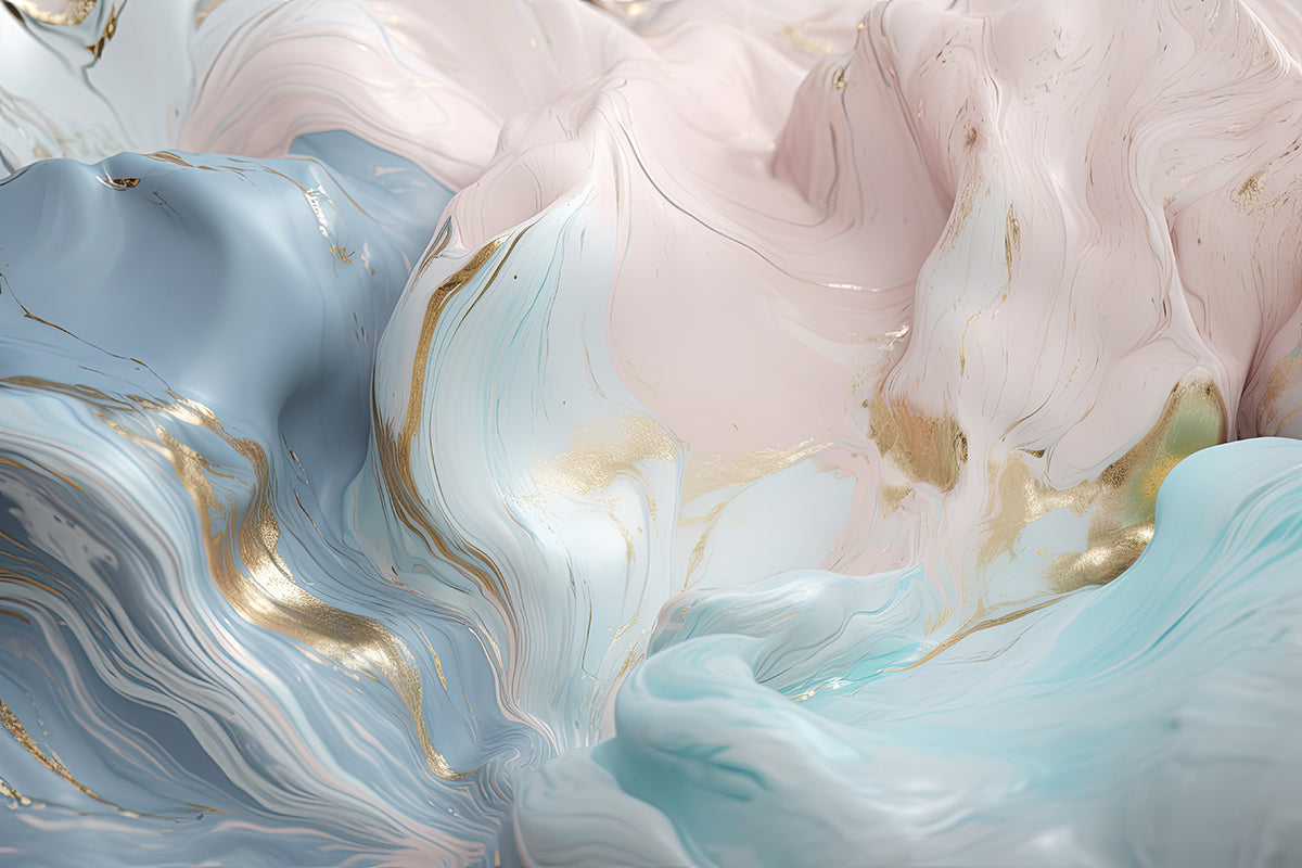 Valuri pastel albastru roz