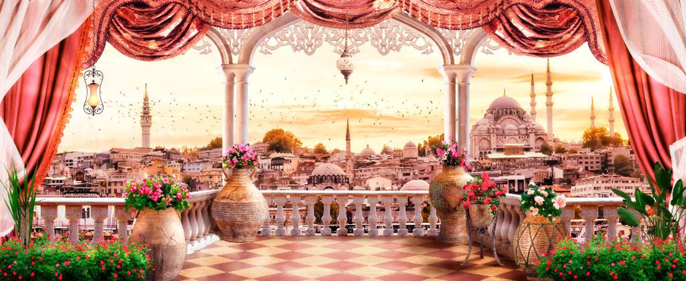 Balcon romantic cu vedere spre Paris
